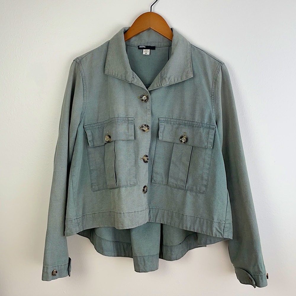Crop Army Green Utility Coat from Urban Outfitters